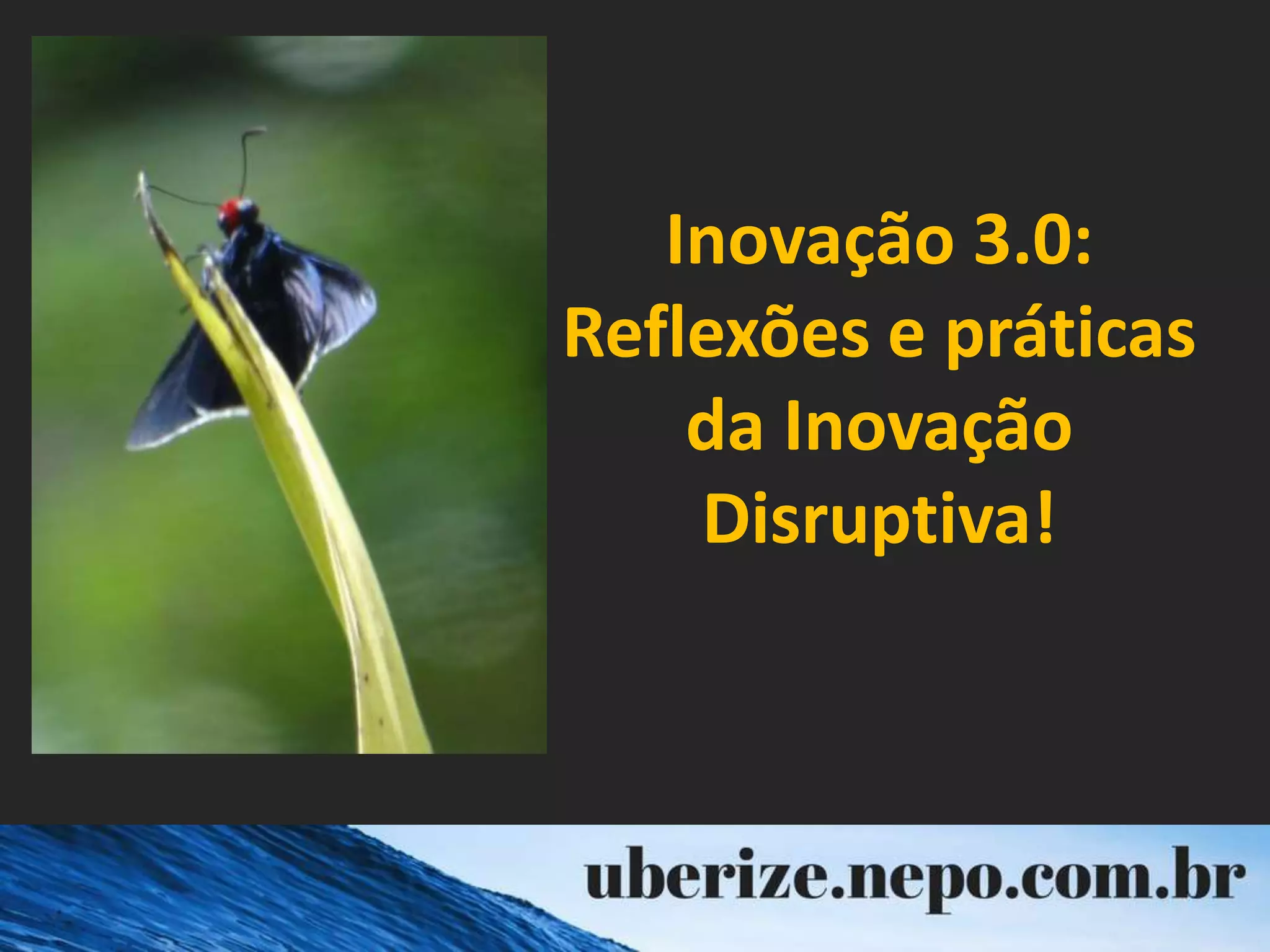 Inovação 3.0:
Reflexões e práticas
da Inovação
Disruptiva!