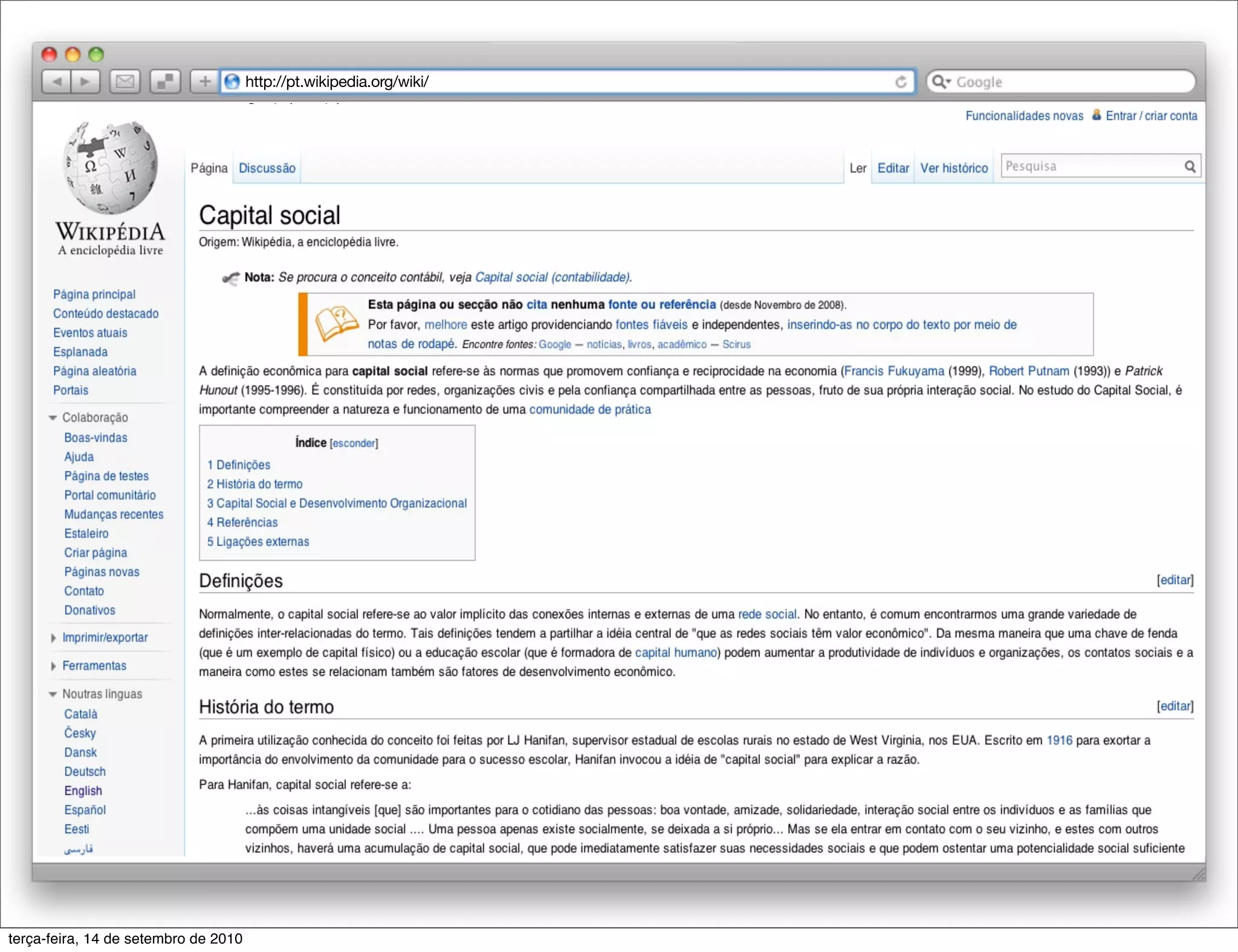 http://pt.wikipedia.org/wiki/
                                      Capital_social




terça-feira, 14 de setembro de 2010
 