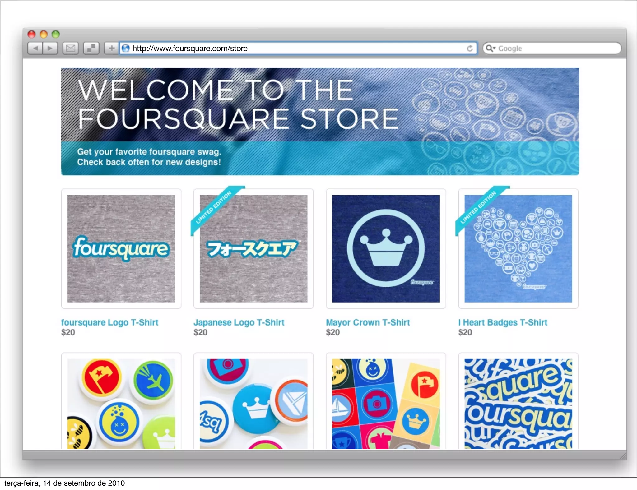 http://www.foursquare.com/store




terça-feira, 14 de setembro de 2010
 