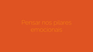 Pensar nos pilares
emocionais
 