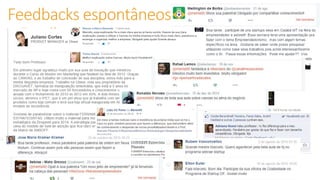 Diferenciais
Principais públicos de interesse:
- executivos/gerentes/responsáveis por negócios
- clientes para os quais se oferecerá um novo modelo,
produto e serviço
- estudantes e profissionais que desejam impulsionar suas
carreiras
Conteúdo customizado conforme o público
Preparação e pesquisa de briefing de cada evento
“Marcelo Pimenta é singular! O desejo de ver as coisas acontecerem, se inovarem
e darem certo é algo intrínseco e genuíno nele. Em seus cursos e palestras
estabelece uma comunicação empática com os participantes e apresenta o
conhecimento de uma maneira simples, contextualizada e criativa, participativa e
prática, descontraída e eficaz. Promove uma sinergia incrível entre os parceiros e
integrantes dos eventos que organiza ou participa, possibilitando que os objetivos
sejam alcançados e os resultados profícuos. E, ainda, proporciona futuras
parcerias e oportuniza novas e inovadoras ações e projetos em prol do
empreendedorismo e da inovação. Com suas ações nos ensina a empreender e
inovar com coragem, humildade, simplicidade, prazer e sucesso! “
Valquíria Ribeiro de Carvalho Martinho
Coord. do Núcleo de Inovação Tecnológica do IFMT (NIT/IFMT)
 