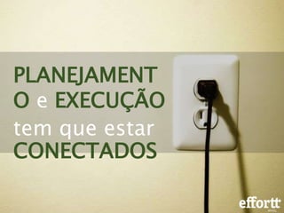 PLANEJAMENT
O e EXECUÇÃO
tem que estar
CONECTADOS
 