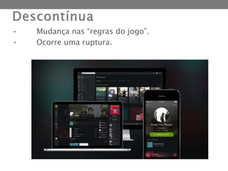 • Mudança nas “regras do jogo”.
• Ocorre uma ruptura.
 