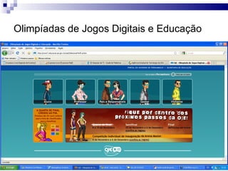 Olimpíadas de Jogos Digitais e Educação 