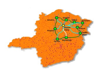 Programa Pólos de Inovação
Diamantina
Corinto
Janaúba
Salinas Almenara
Araçuaí
Teófilo
Otoni
Montes
ClarosPirapora
Januária
 
