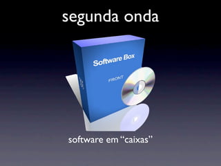 segunda onda




software em “caixas”
 