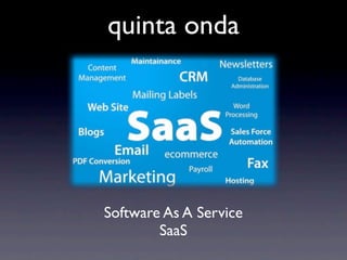 quinta onda




Software As A Service
        SaaS
 