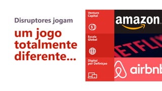 Disruptores jogam
um jogo
totalmente
diferente...
 