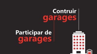 Contruir
garages
Participar de
garages
 