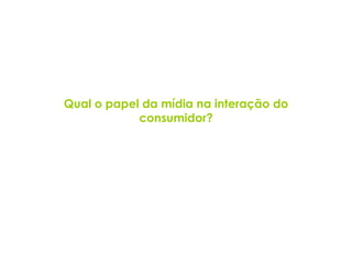 Qual o papel da mídia na interação do consumidor? 