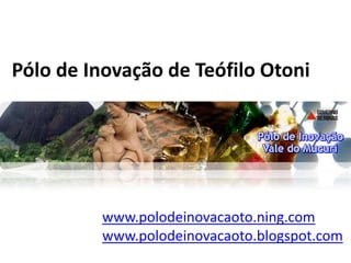 Pólo de Inovação de Teófilo Otoni Projetos Pólo de Inovaçãodo Vale do Mucuri www.polodeinovacaoto.ning.com www.polodeinovacaoto.blogspot.com 