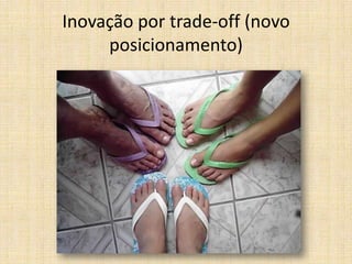 Inovação por trade-off (novo
posicionamento)

 