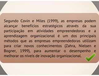 Do Conhecimento à Aprendizagem Organizacional: Mecanismos de Aprendizagem para a Inovação Organizacional