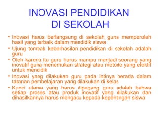 inovasi pendidikan di sekolah untuk bimbingan dan konseling | PPT