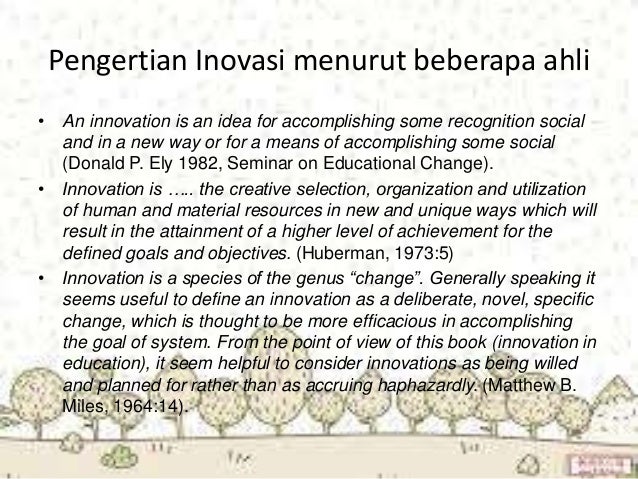 Inovasi Pendidikan Dan Karakteristiknya