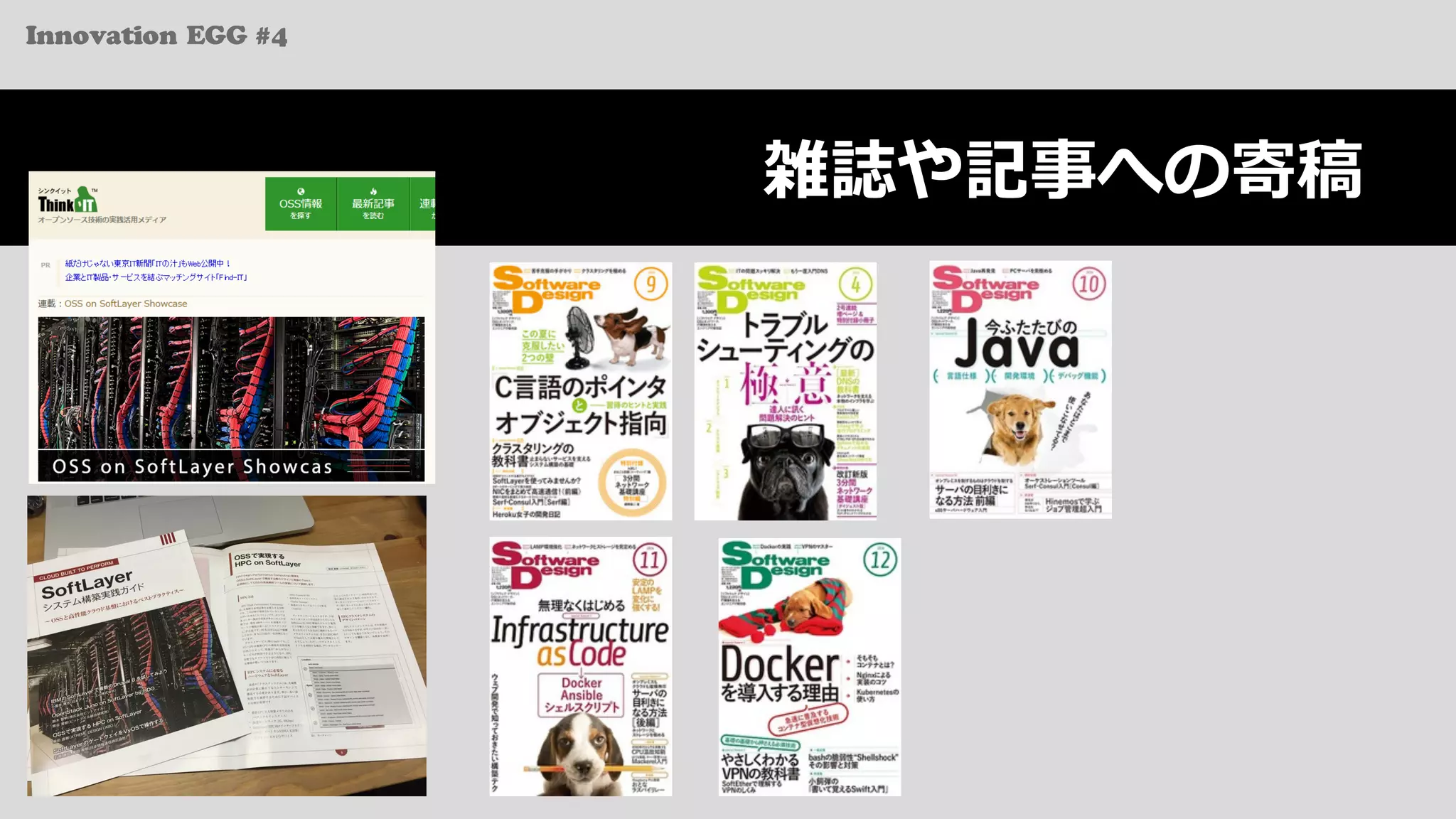 Innovation EGG #4
雑誌や記事への寄稿
 