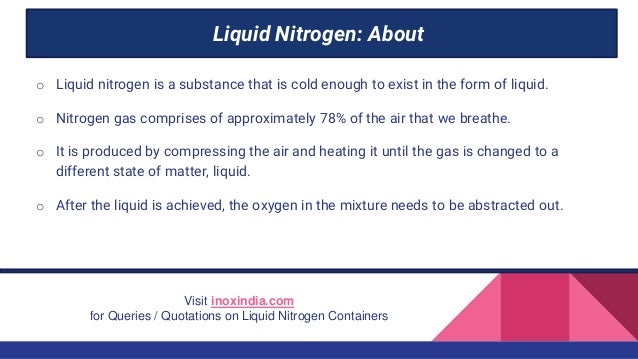 Uses Of Liquid Nitrogen