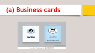 (a) Business cards
 