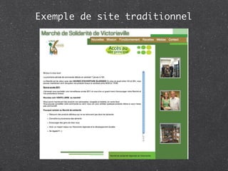 Exemple de site traditionnel
 