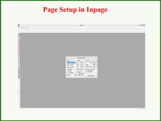 Page Setup in Inpage
 