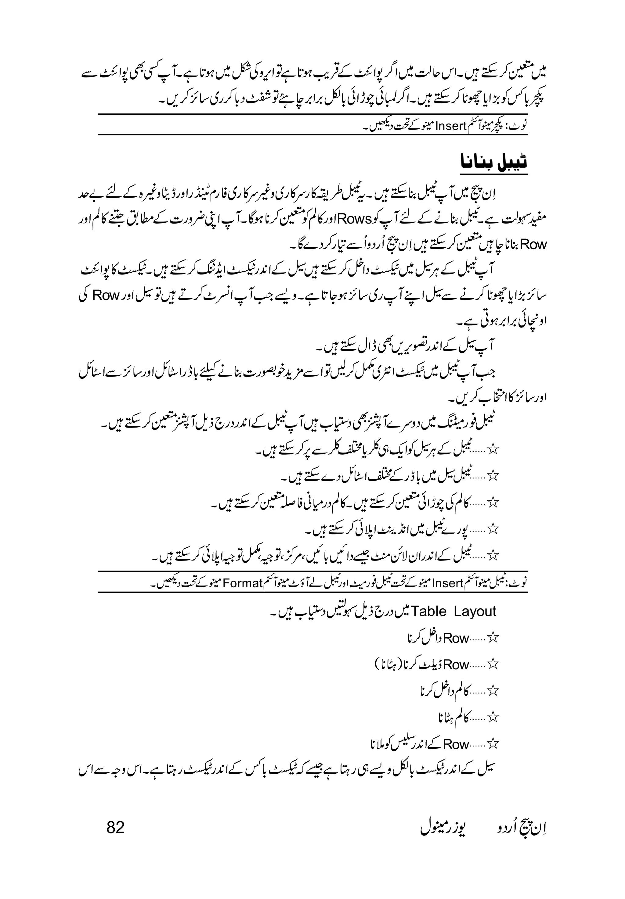           
 
Insert 
  
 
  
                           Rows  
  Row 
 
 Row                          
 
 
 
 
 
 
 
 
 
 
 
 
FormatInsert 
Table Layout 
Row 
Row 
 
 
Row 
 
82   
 