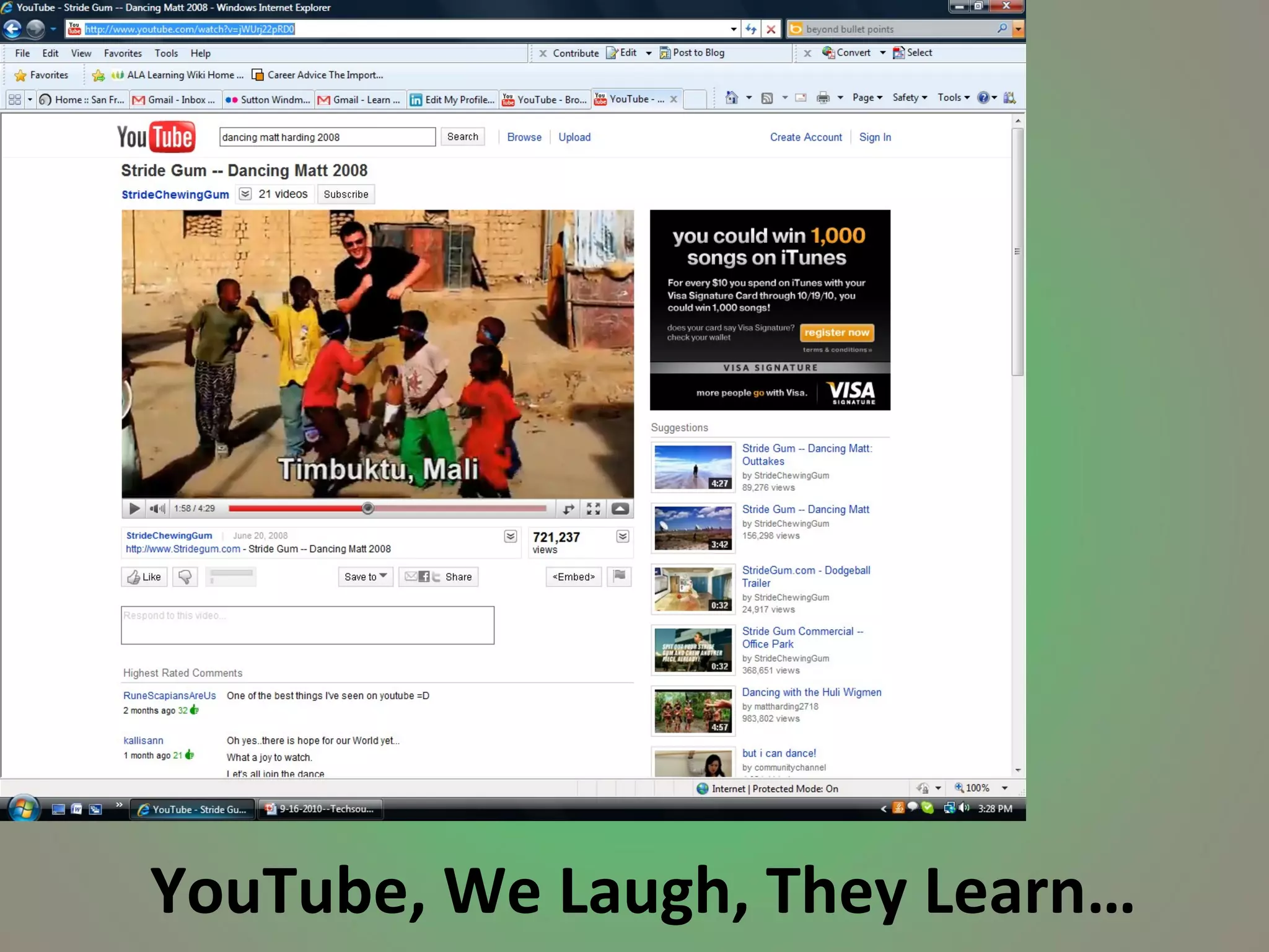 YouTube, We Laugh, They Learn… 