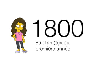 1800 
Etudiant(e)s de 
première année 
 