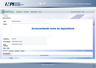 Acrescentando nome do depositante

29

 