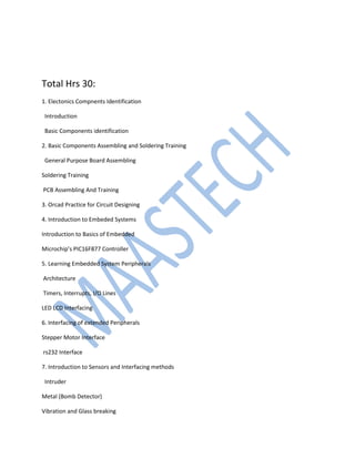 E&I INPLANT TRAINING-INSTRUMENTAION INPL;ANT TRAINING CHENNAI | PDF