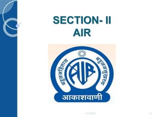 SECTION- II
AIR
5/17/2015 21
 