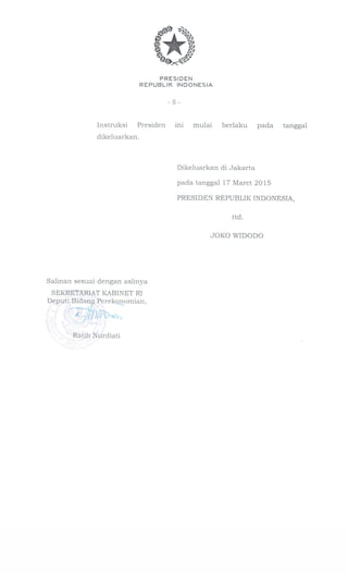 Inpres nomor 5 tahun 2015