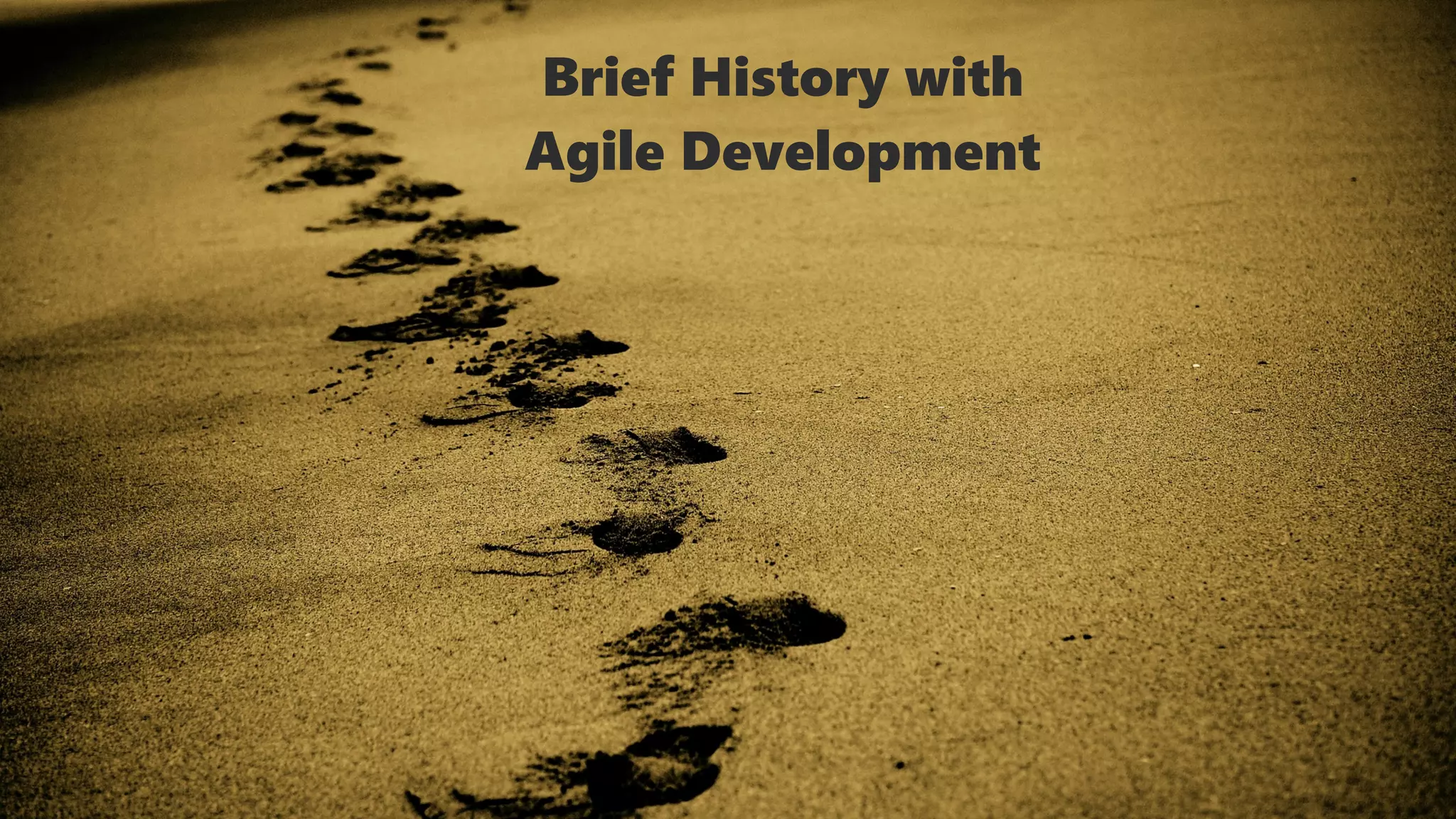 Brief History with
Agile Development
 