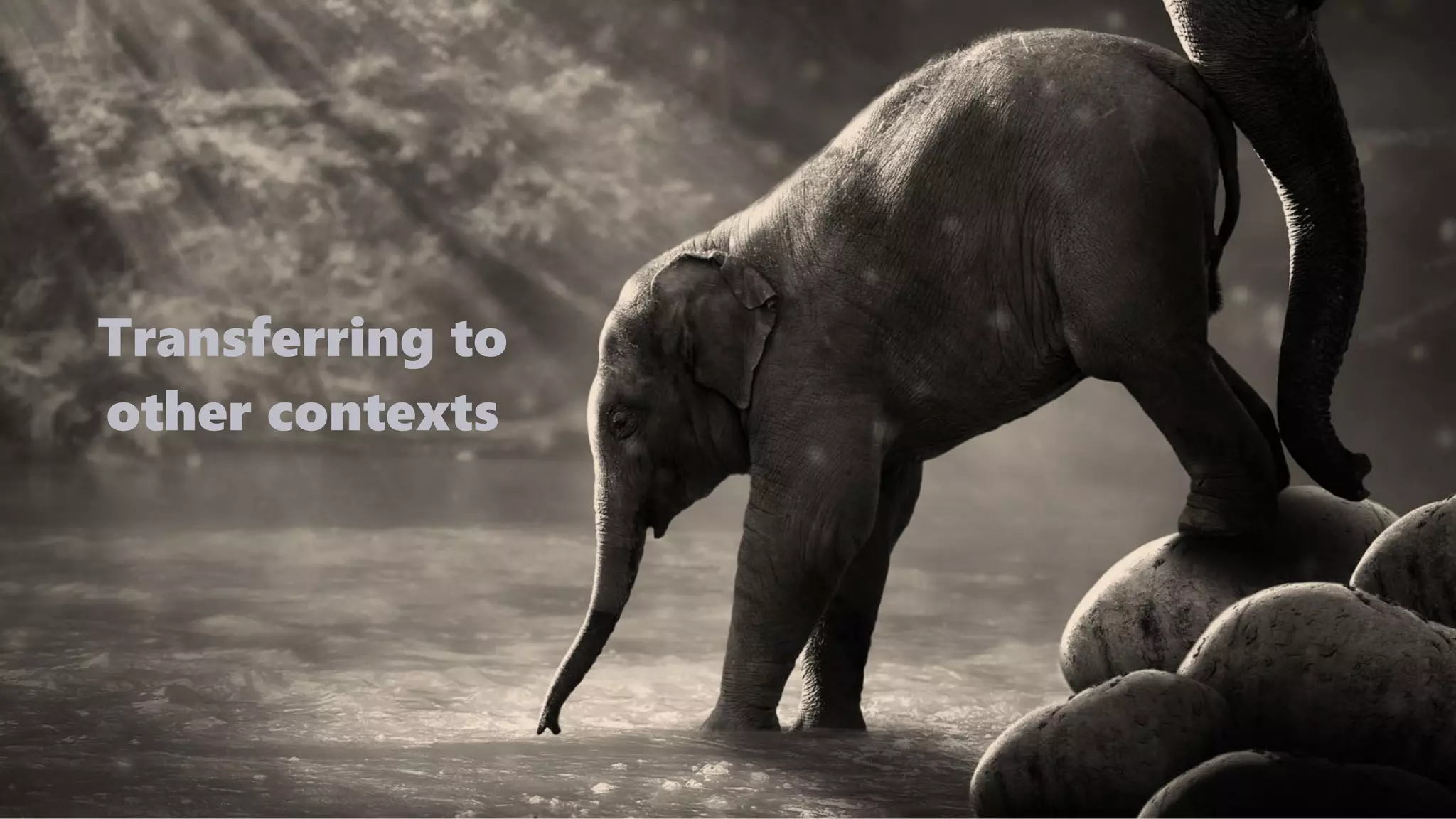 Transferring to
other contexts
 