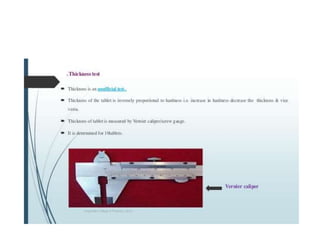 Inprocess as per usp ip bp tablets