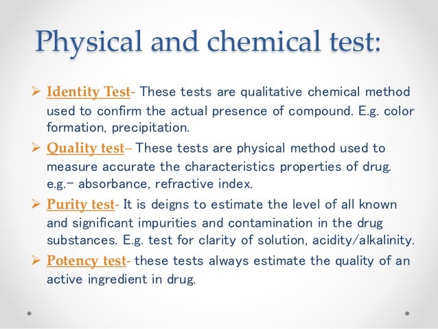 In Process Finished Products Quality Control Test For Pharmaceutica
