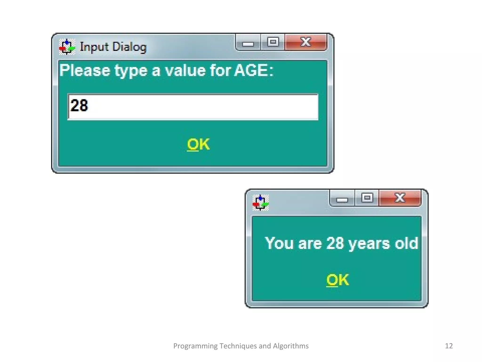 Programming Techniques and Algorithms