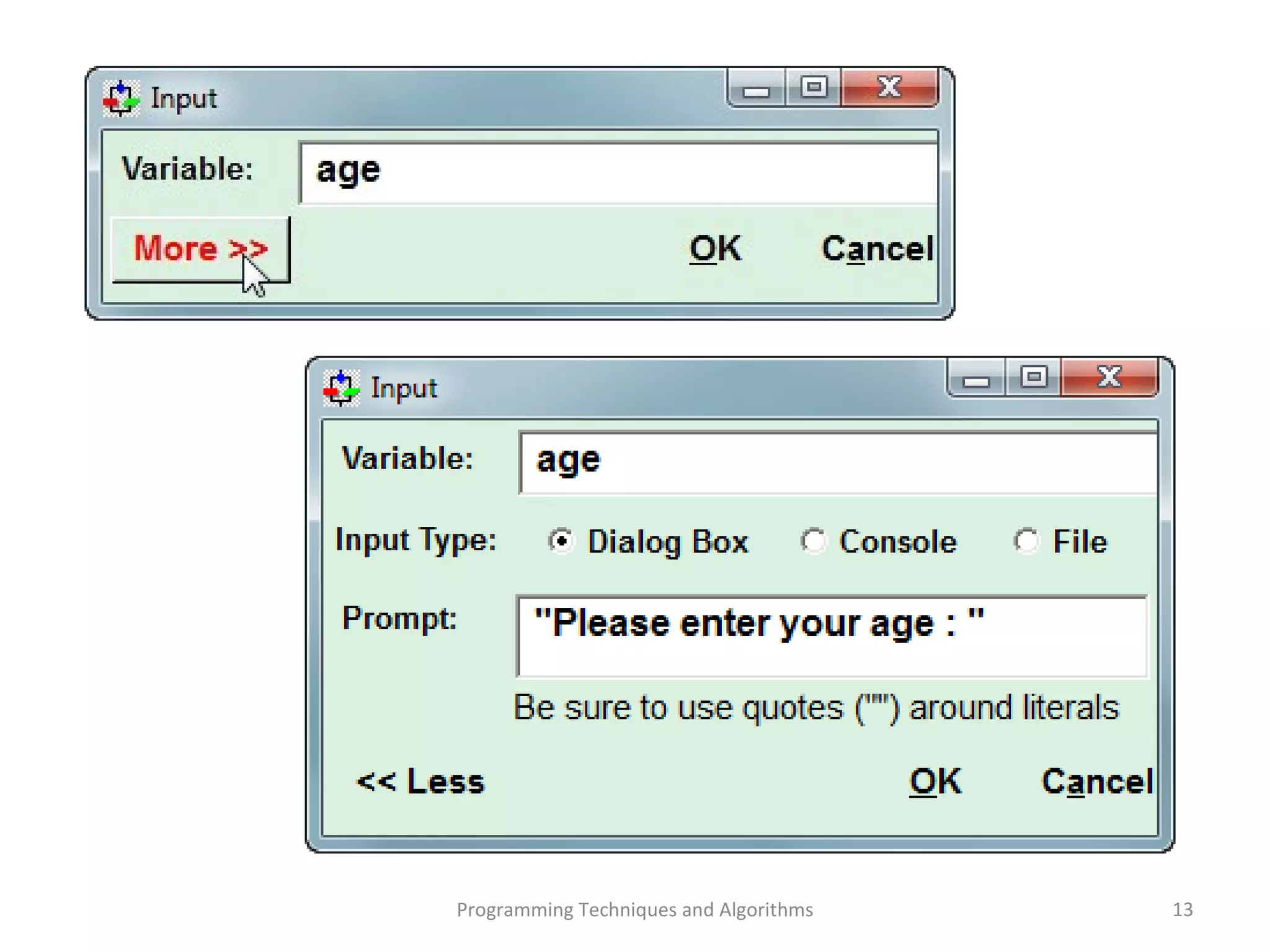 Programming Techniques and Algorithms