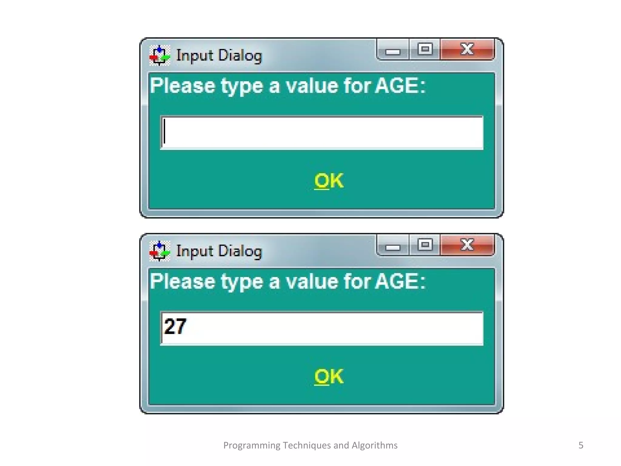 Programming Techniques and Algorithms