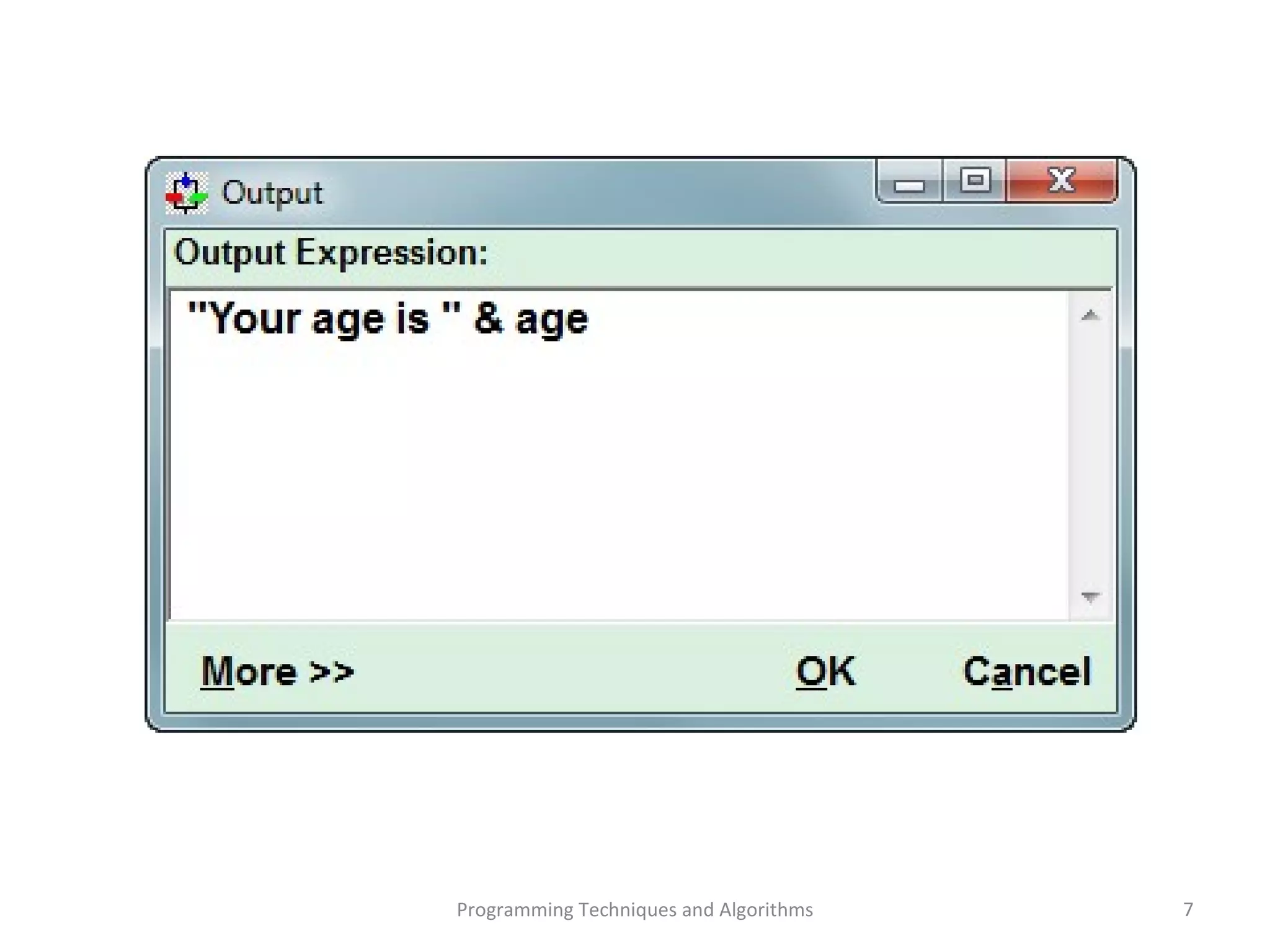 Programming Techniques and Algorithms