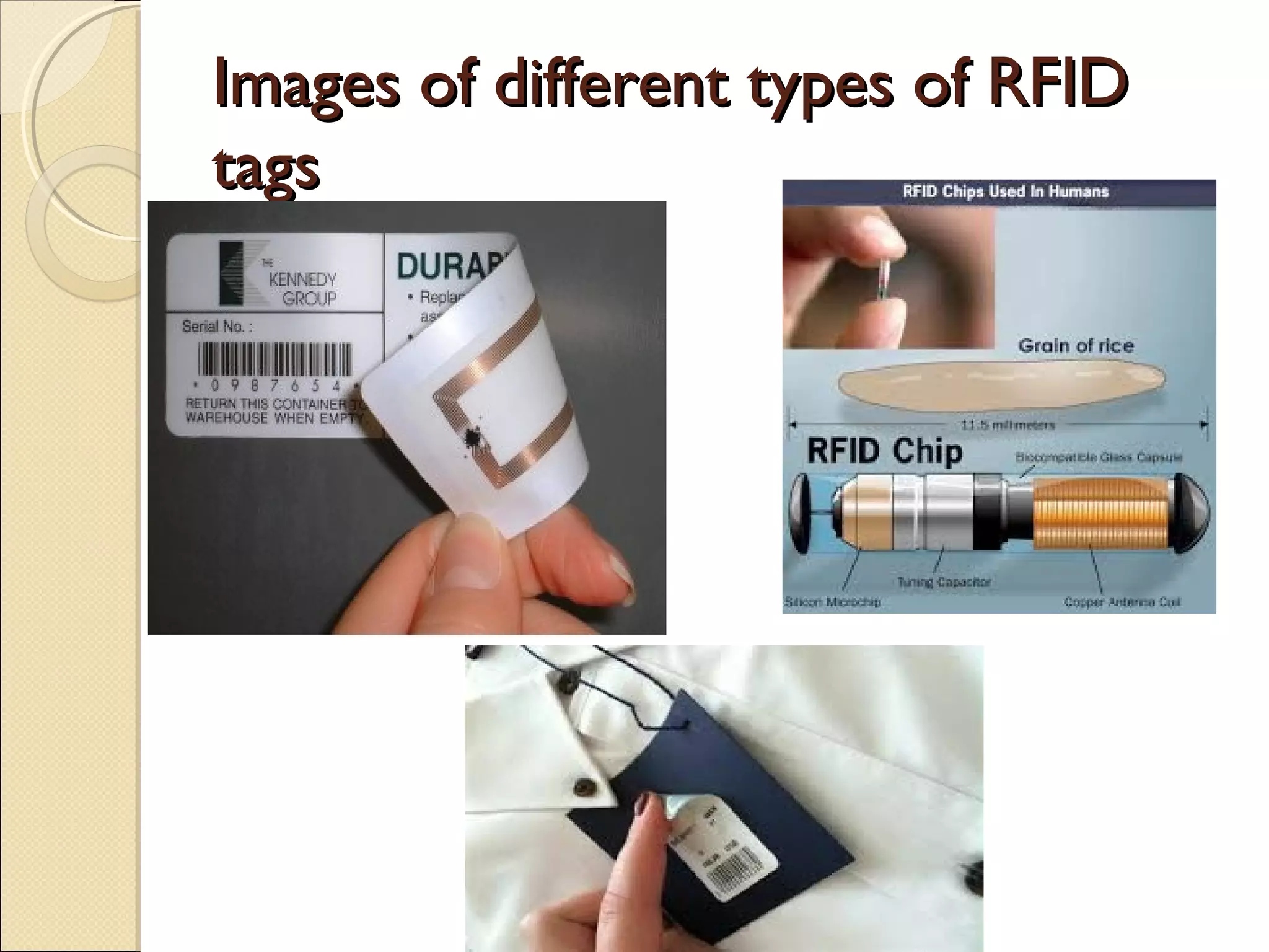 Images of different types of RFIDImages of different types of RFID
tagstags
 