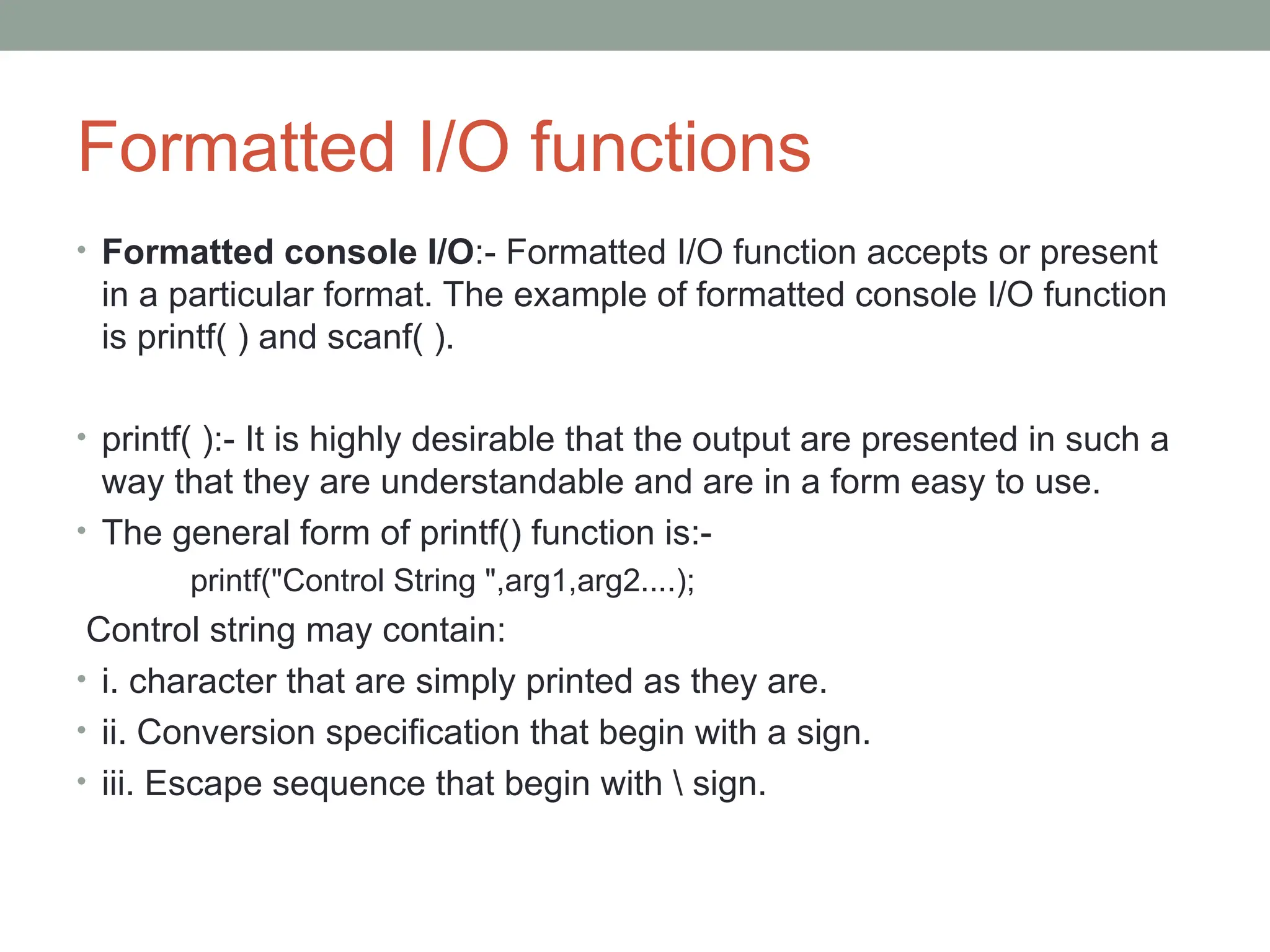 input/output function presentation.pptx. | PPT | Programming Languages ...