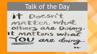 Talk of the Day
 