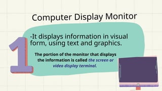 input and output devices in computer tec | PPTX