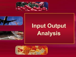 Input Output
Analysis

 