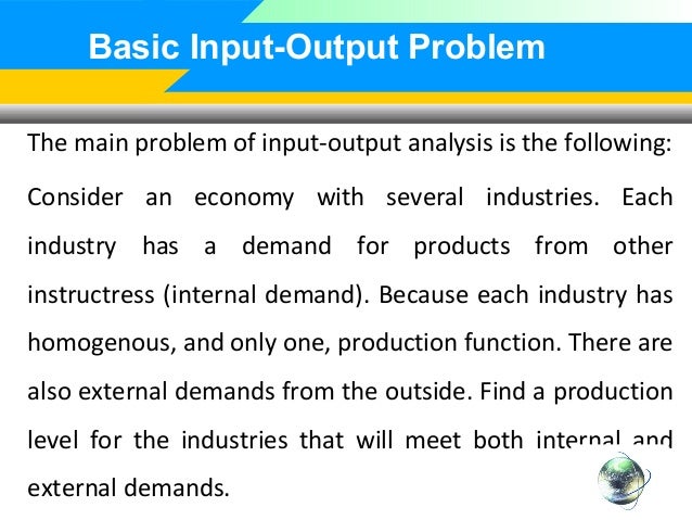 Input output analysis by roni bhowmik