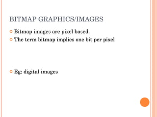 Hardware Point Bitmap Input output devices | PPT