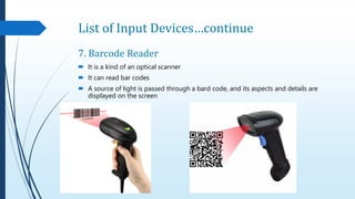 INPUT-OUTPUT DEVICES.pdf for computer applocations | PDF