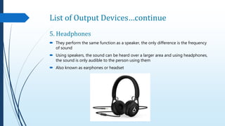 INPUT-OUTPUT DEVICES.pdf for computer applocations | PDF