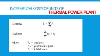 input output characteristics of thermal plant | PPTX