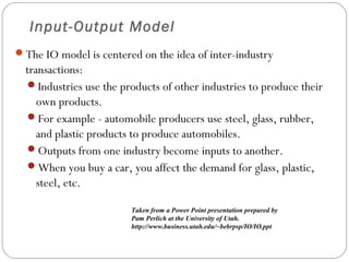 Input output overview-for-mba-ii-sem | PPT